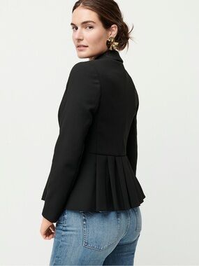 J.CREW Mayfair Blazer Four Season Stretch Pleated Back Detail